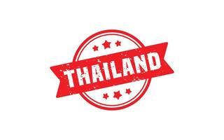 Timbre en caoutchouc de Thaïlande avec style grunge sur fond blanc vecteur