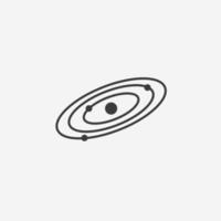 vecteur d'icône de galaxie. univers, espace, signe de symbole du système solaire