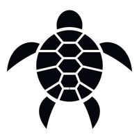 icône de tortue reptile, style simple vecteur