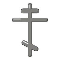 icône de croix orthodoxe, style cartoon vecteur