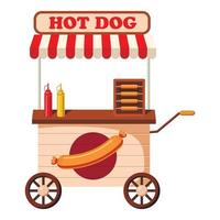 icône de collation mobile de hot-dog, style cartoon vecteur
