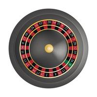maquette de roue rouge noire de casino, style réaliste vecteur