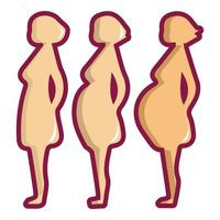 icône de la période enceinte, style cartoon vecteur