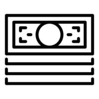 vecteur de contour d'icône de prêt de pack de trésorerie. crédit personnel