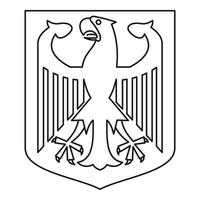 icône des armoiries allemandes, style de contour vecteur