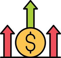 conception d'icône créative de profit vecteur