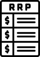 icône de ligne pour rrp vecteur