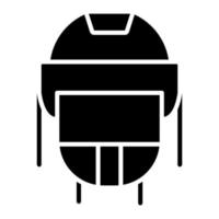 icône de glyphe de casque vecteur