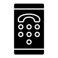 icône de glyphe de pavé numérique vecteur