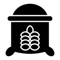 icône de glyphe de grains vecteur