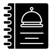 icône de glyphe de menu vecteur