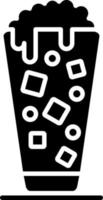 icône de glyphe de milkshake vecteur