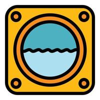 icône de nettoyage de piscine vecteur de contour de couleur