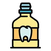 vecteur de contour de couleur d'icône de rinçage de cavité