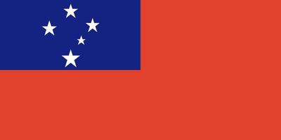 drapeau samoan. couleurs et proportions officielles. vecteur