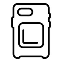 vecteur de contour d'icône de boîtier de téléphone à main. couverture de téléphone intelligent