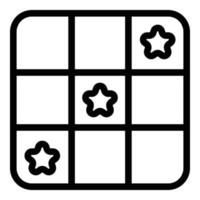 vecteur de contour d'icône de table de loterie. tirage au sort
