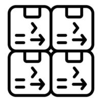vecteur de contour d'icône d'inventaire d'ordinateur. gestion numérique