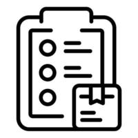 vecteur de contour d'icône de contrôle d'inventaire. gestion numérique