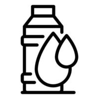 vecteur de contour d'icône de bouteille d'économie d'eau. éco propre