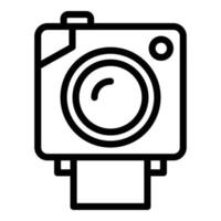 petit vecteur de contour d'icône de caméra d'action. matériel photo