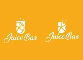 modèle de conception de logo de bar à jus. vecteur de logo de jus de fruits frais.