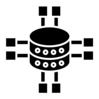 icône de glyphe de structure de données vecteur
