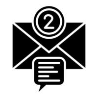 icône de glyphe de messagerie vecteur