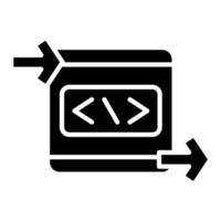 icône de glyphe de boîte noire vecteur