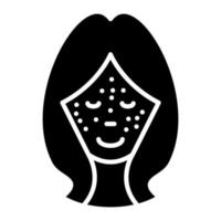icône de glyphe d'acné vecteur
