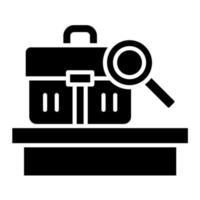 icône de glyphe de salon de l'emploi vecteur