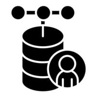 icône de glyphe de base de données client vecteur