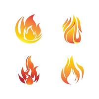 illustration de conception de logo de feu et symbole de feu vecteur