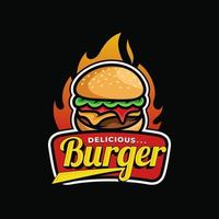 création de vecteur de logo burger