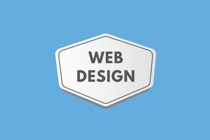 bouton de conception Web. web design signe icône étiquette autocollant web boutons vecteur