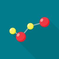 nouvelle icône de molécule, style plat vecteur