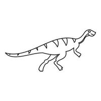 icône gallimimus, style de contour vecteur