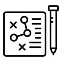 vecteur de contour d'icône de plan d'affaires personnel. stratégie numérique