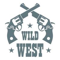 logo revolver far west, style simple vecteur