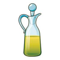 icône de pot d'huile d'olive, style cartoon vecteur