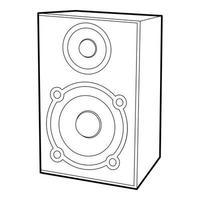 icône de haut-parleur, style de contour vecteur