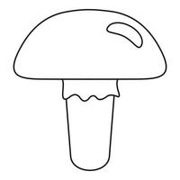 icône de champignon vénéneux, style de contour vecteur