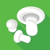 icône de champignon, style plat vecteur