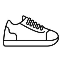 vecteur de contour d'icône de chaussure de pied. chaussure de sport