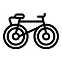 vecteur de contour d'icône de vélo de location. établissement hôtelier