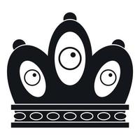 icône de couronne de reine, style simple vecteur