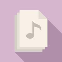 vecteur plat d'icône de fichiers de playlist moderne. liste de chansons musicales