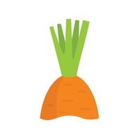 icône de carotte poubelle vecteur isolé plat