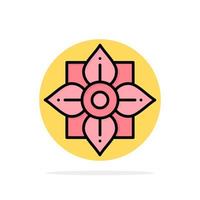 décoration florale chine cercle abstrait chinois fond plat couleur icône vecteur