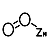 vecteur de contour d'icône de zinc chimique. tablette riche